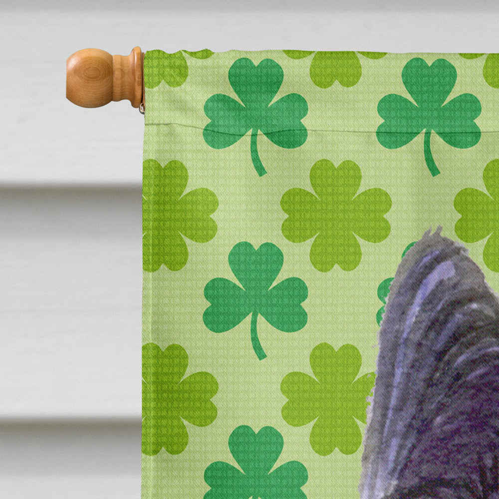 Skye Terrier St. Patrick's Day Shamrock Flag Canvas House Size