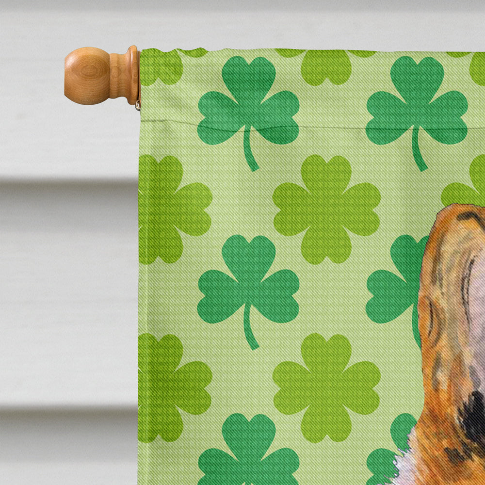 Collie Smooth St. Patrick's Day Shamrock Portrait Flag Canvas House Size  the-store.com.