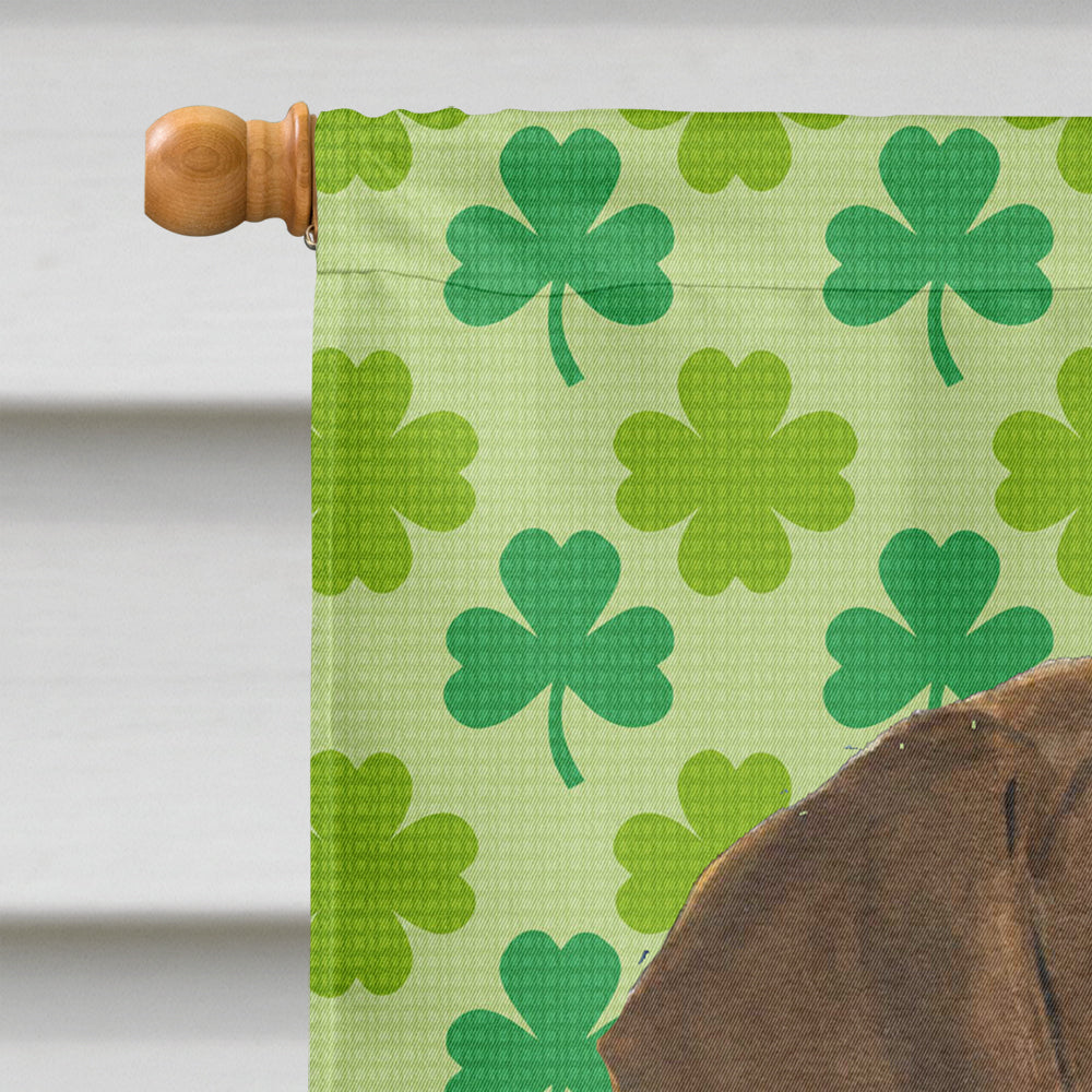Doberman St. Patrick's Day Shamrock Portrait Flag Canvas House Size  the-store.com.