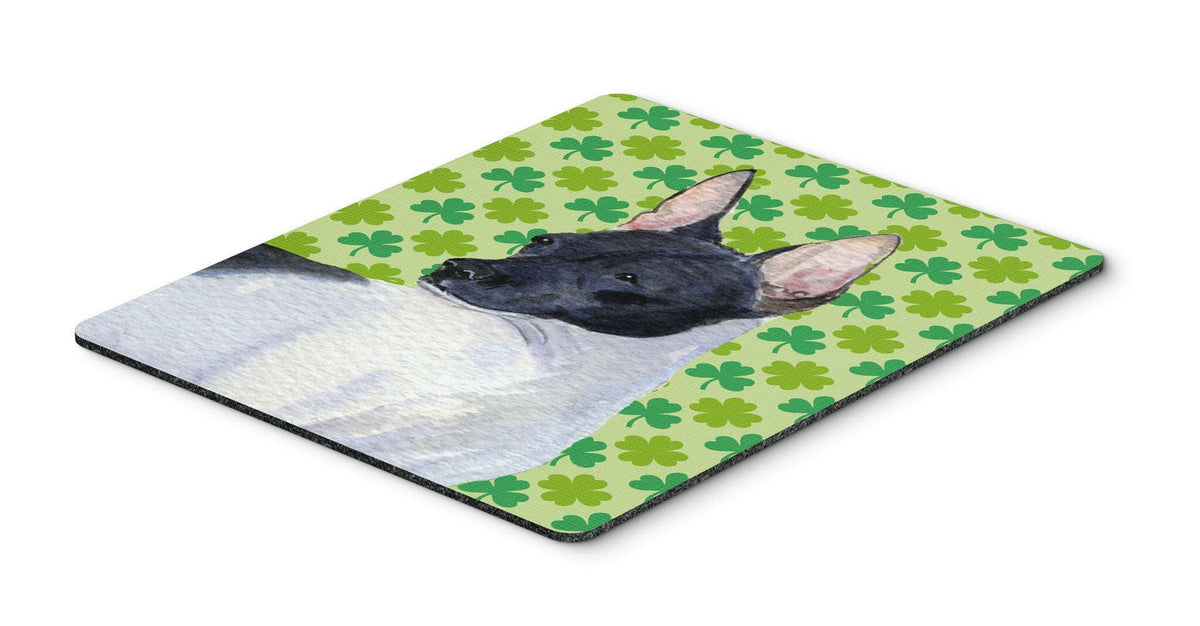 Rat Terrier St. Patrick&#39;s Day Shamrock Portrait Mouse Pad, Hot Pad or Trivet by Caroline&#39;s Treasures