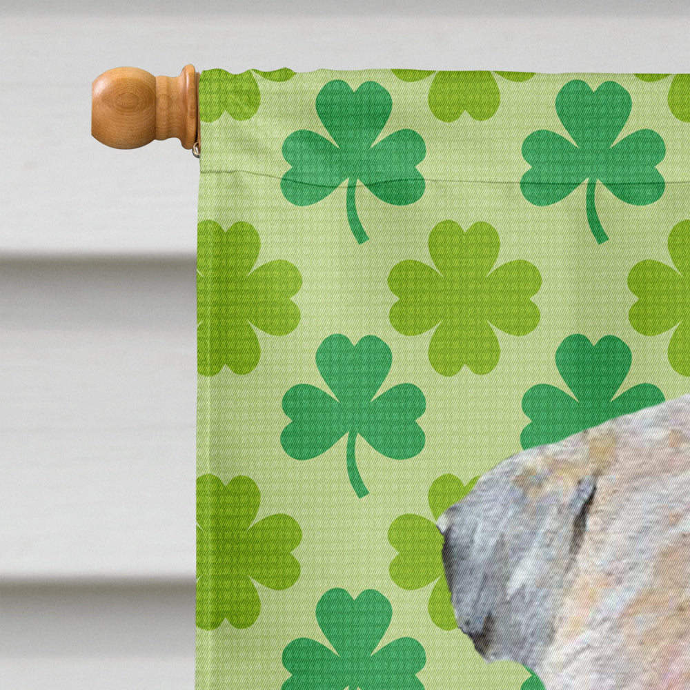 Wheaten Terrier Soft Coated St. Patrick's Day Shamrock Flag Canvas House Size