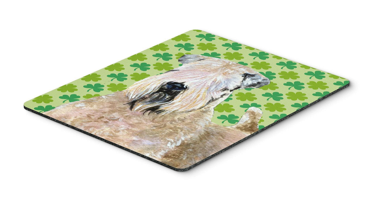 Wheaten Terrier Soft Coated Shamrock Mouse Pad, Hot Pad or Trivet by Caroline's Treasures