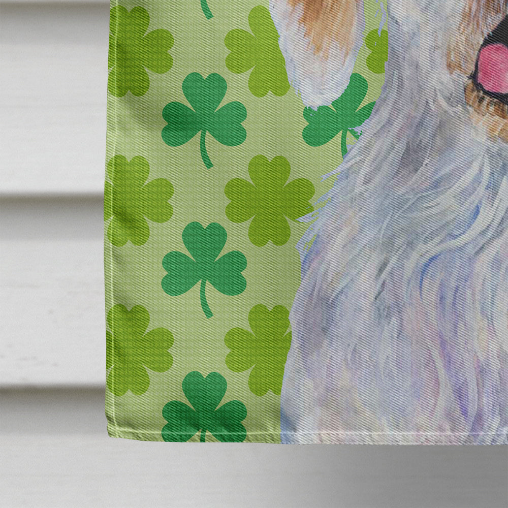 Clumber Spaniel St. Patrick's Day Shamrock Portrait Flag Canvas House Size  the-store.com.