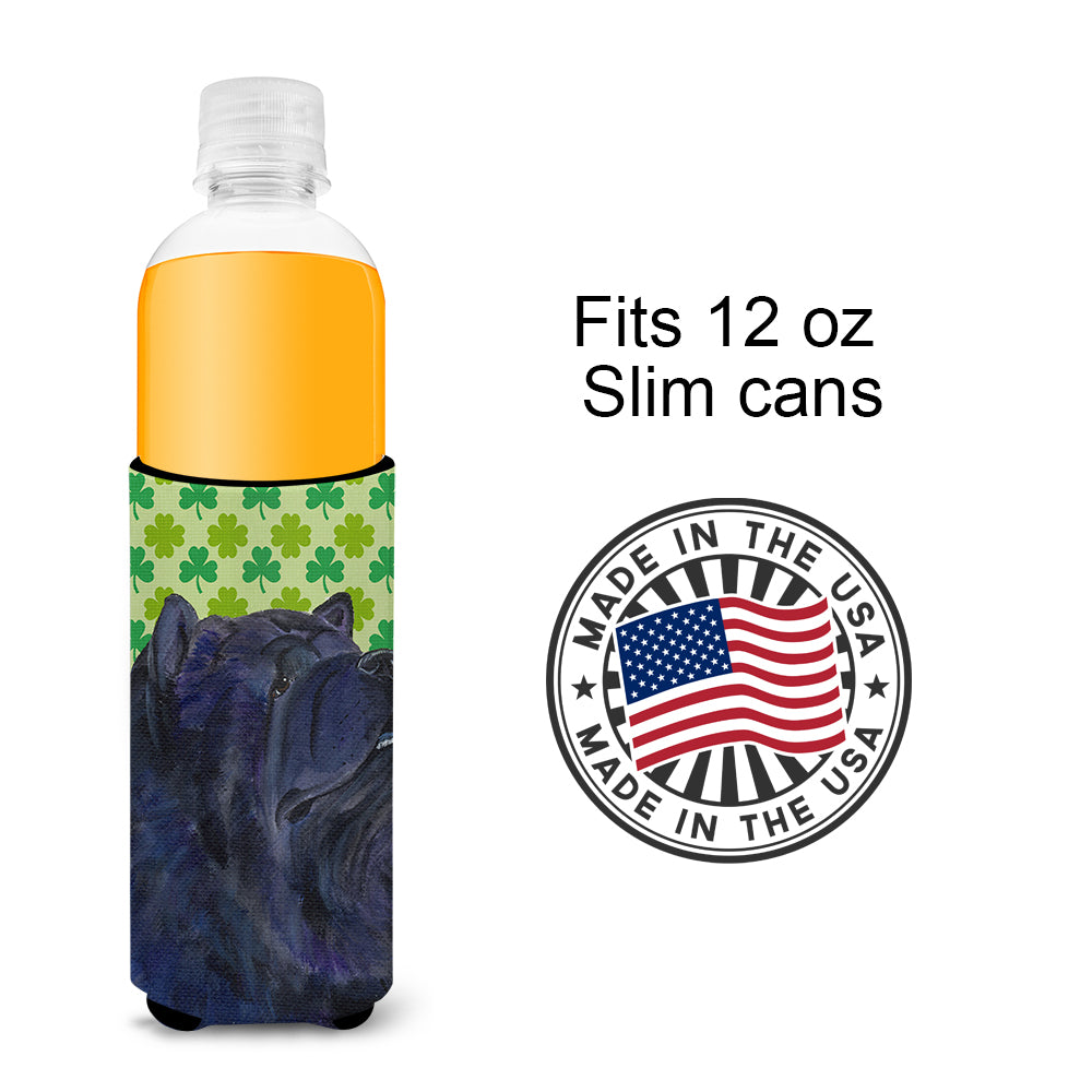 Chow Chow St. Patrick's Day Shamrock Portrait Ultra Beverage Insulators for slim cans SS4432MUK.