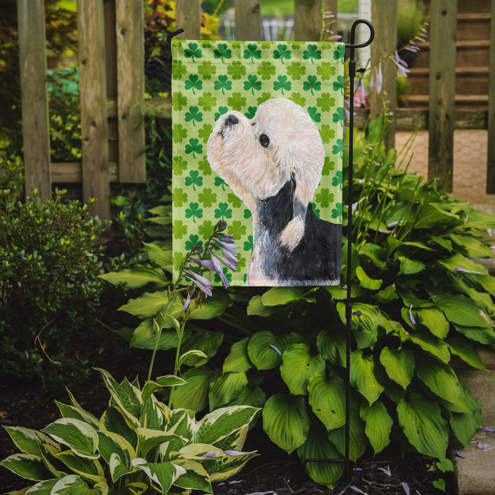 Dandie Dinmont Terrier St. Patrick's Day Shamrock Flag Garden Size