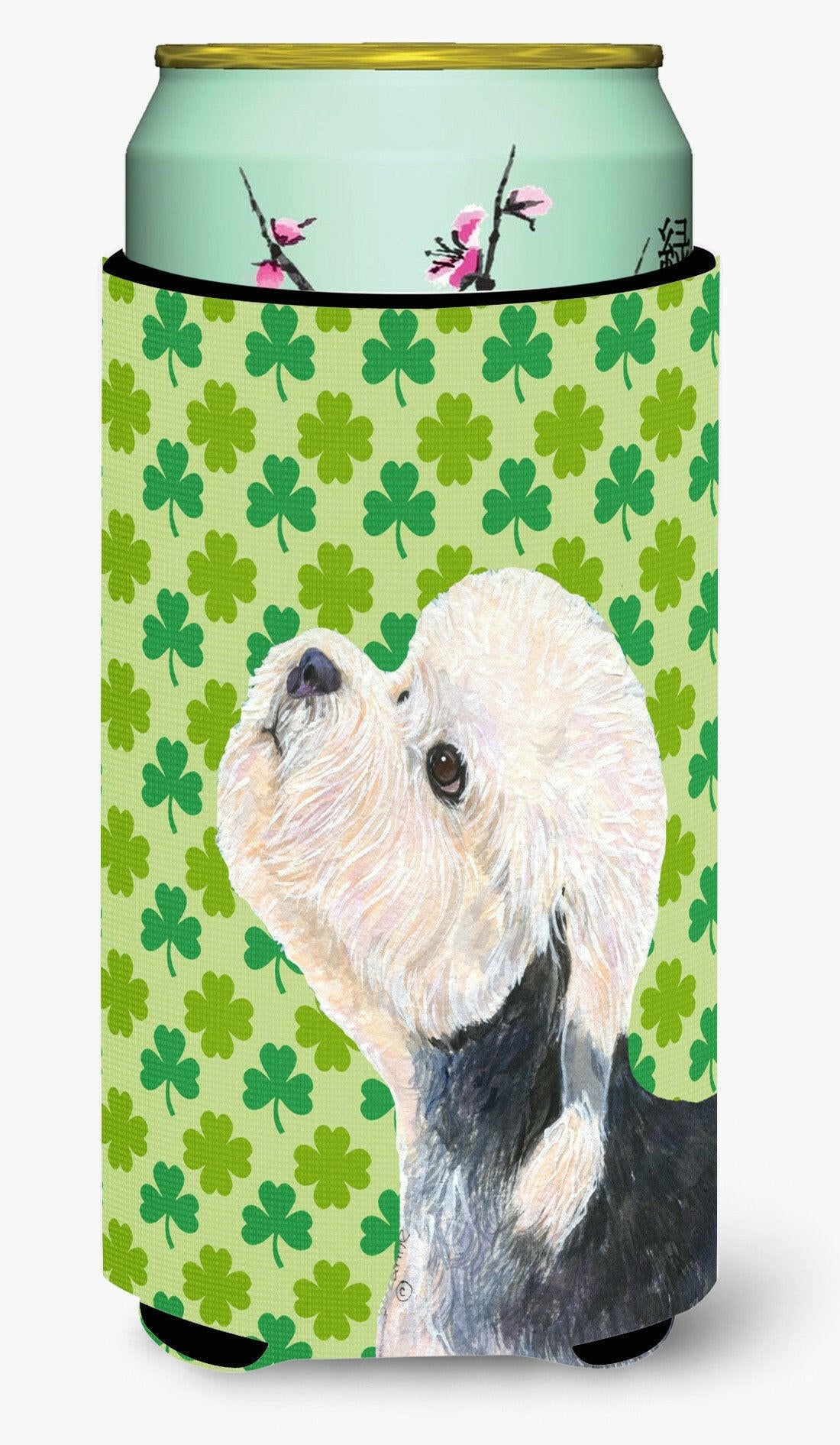 Dandie Dinmont Terrier St. Patrick's Day Shamrock  Tall Boy Beverage Insulator Beverage Insulator Hugger by Caroline's Treasures