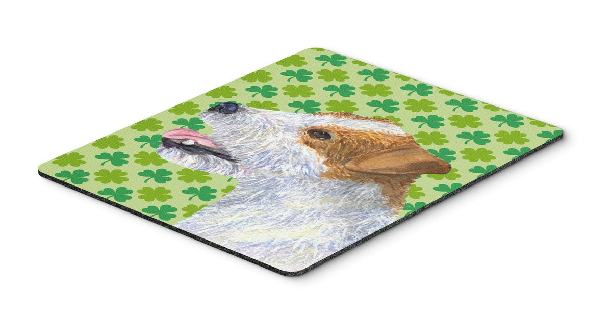 Jack Russell Terrier St. Patrick&#39;s Day Shamrock Mouse Pad, Hot Pad or Trivet by Caroline&#39;s Treasures