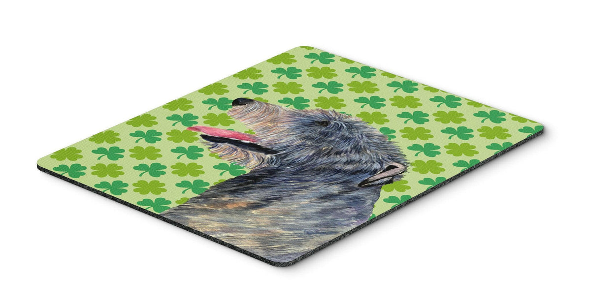 Irish Wolfhound St. Patrick&#39;s Day Shamrock Mouse Pad, Hot Pad or Trivet by Caroline&#39;s Treasures