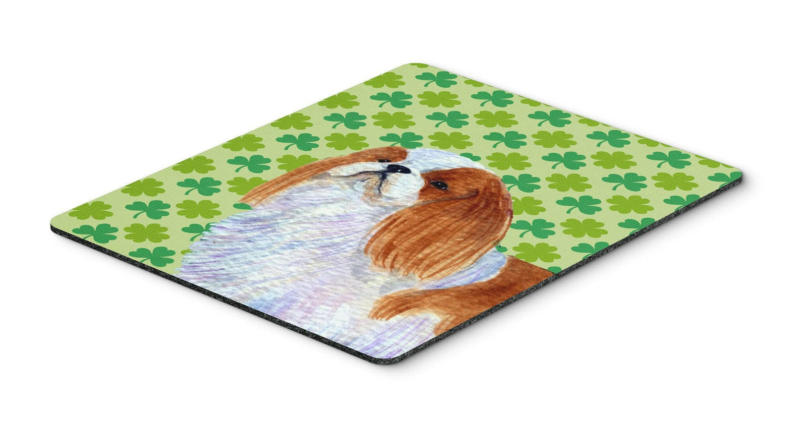 English Toy Spaniel St. Patrick's Day Shamrock Mouse Pad, Hot Pad or Trivet by Caroline's Treasures