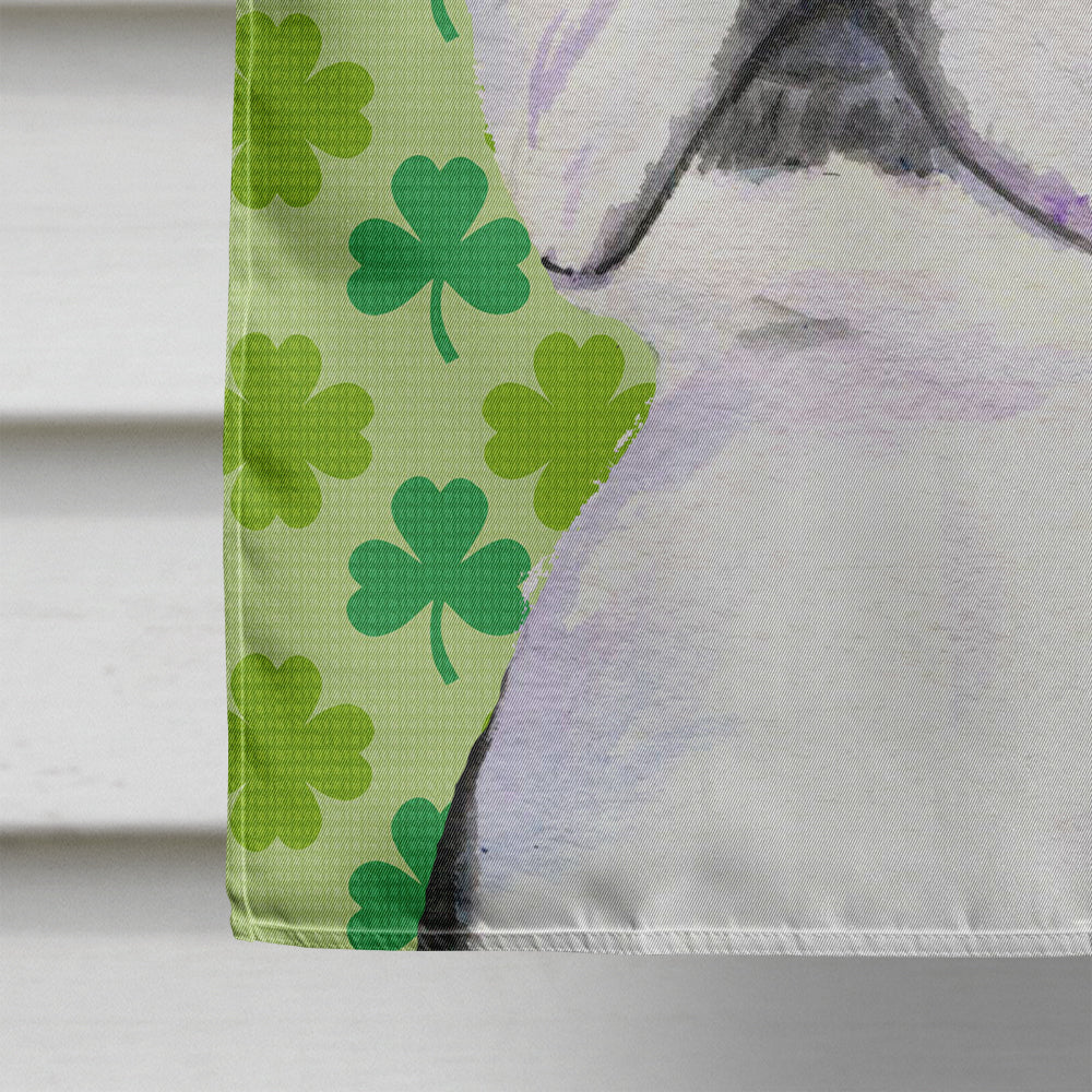 Boston Terrier St. Patrick's Day Shamrock Portrait Flag Canvas House Size