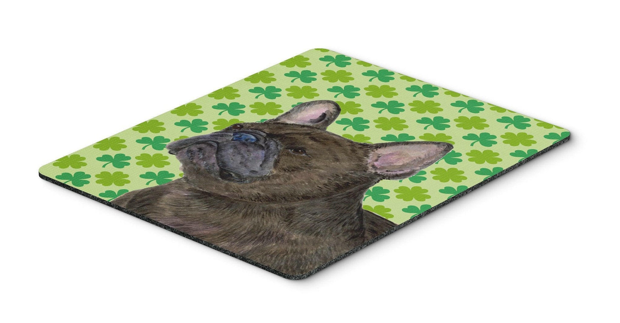 French Bulldog St. Patrick's Day Shamrock Portrait Mouse Pad, Hot Pad or Trivet by Caroline's Treasures