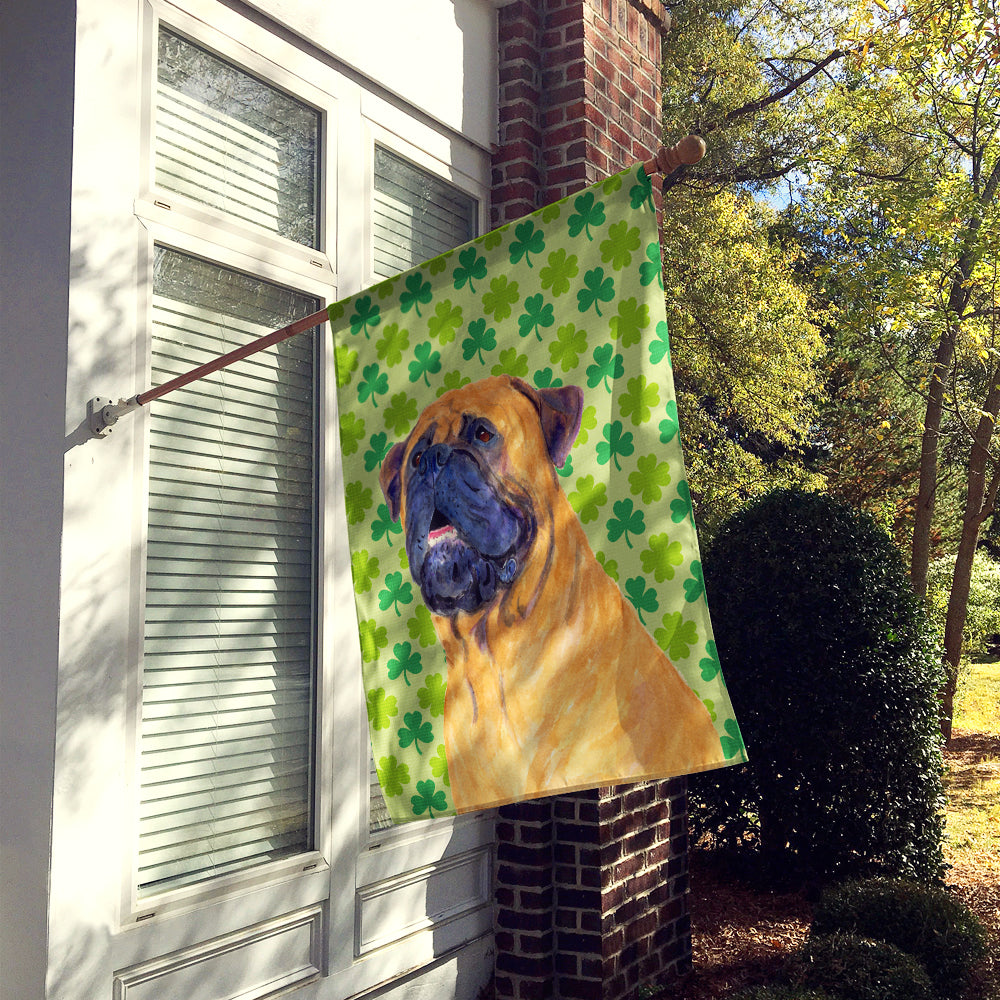 Mastiff St. Patrick's Day Shamrock Portrait Flag Canvas House Size