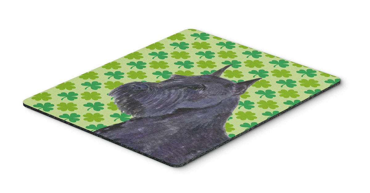 Schnauzer Giant St. Patrick&#39;s Day Shamrock Mouse Pad, Hot Pad or Trivet by Caroline&#39;s Treasures