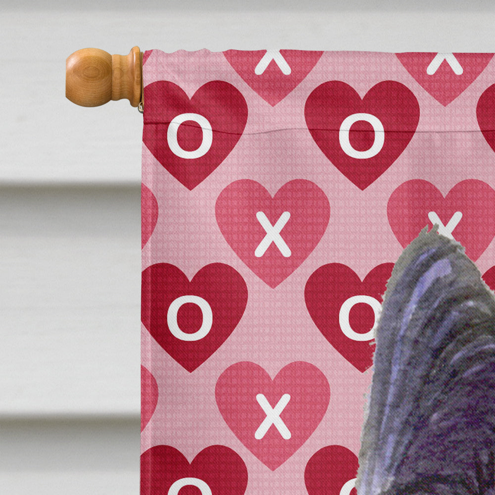 Skye Terrier Hearts Love Valentine's Day Flag Canvas House Size
