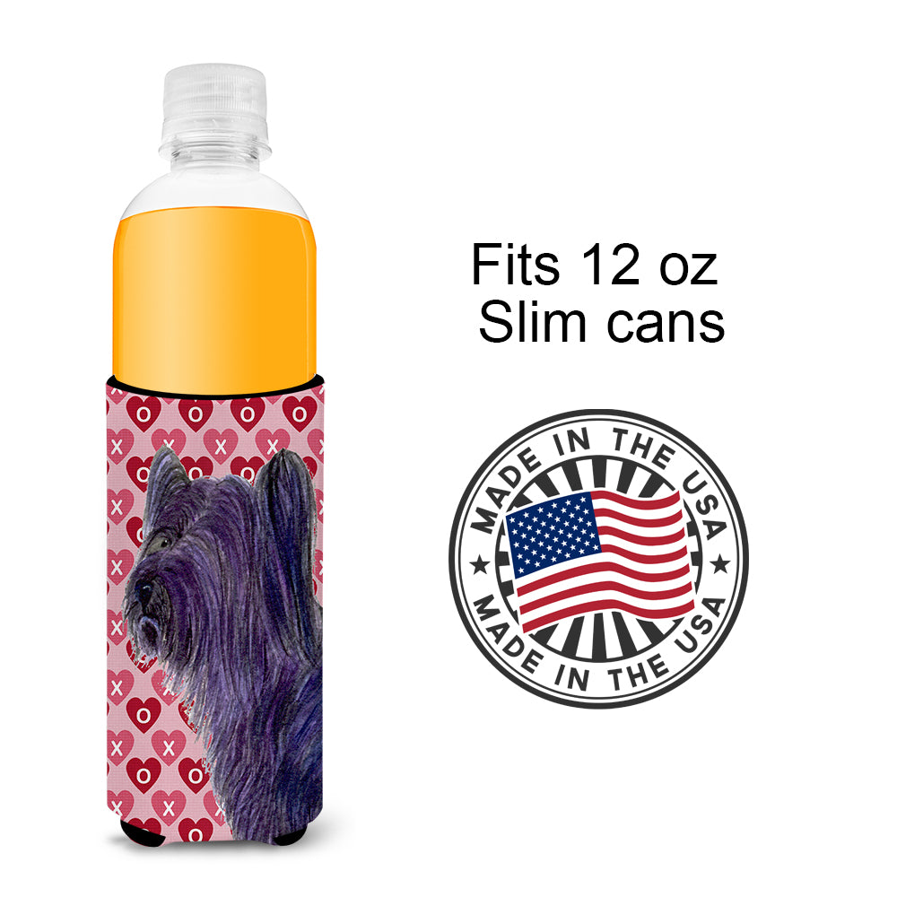 Skye Terrier Hearts Love and Valentine's Day Portrait Ultra Beverage Insulators for slim cans SS4463MUK