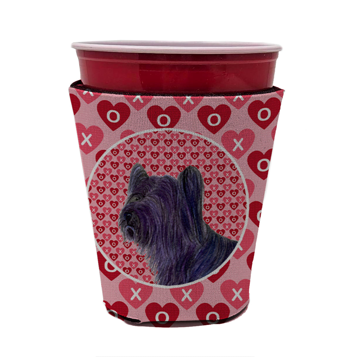 Skye Terrier  Red Cup Beverage Insulator Hugger