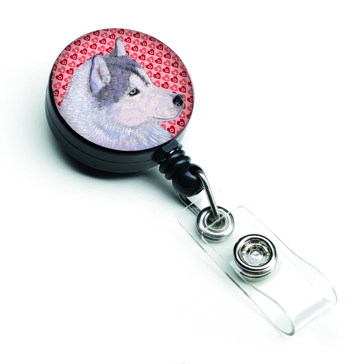 Siberian Husky  Retractable Badge Reel or ID Holder with Clip