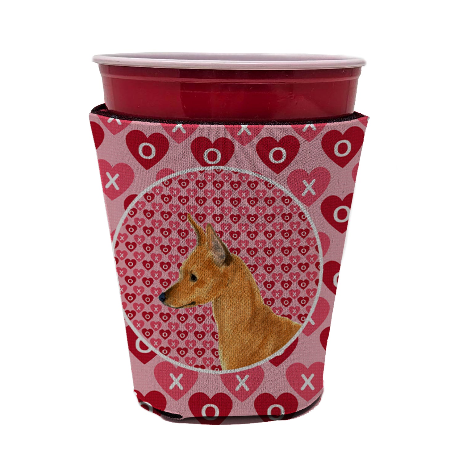 Min Pin  Red Cup Beverage Insulator Hugger  the-store.com.