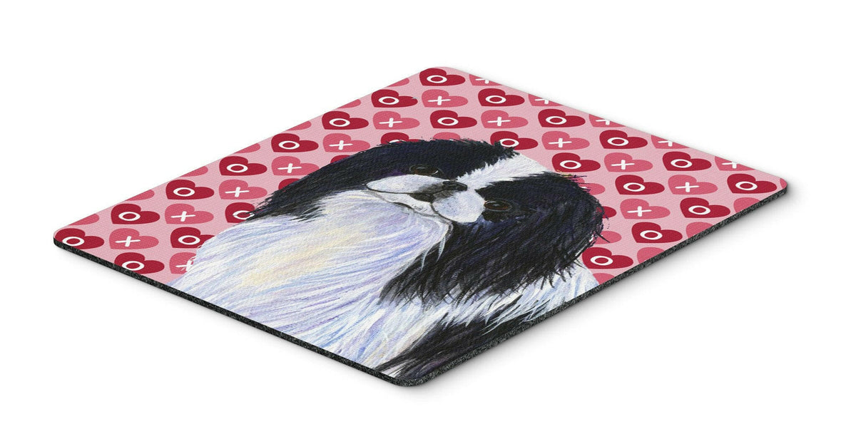 Japanese Chin Hearts Love and Valentine&#39;s Day Mouse Pad, Hot Pad or Trivet by Caroline&#39;s Treasures