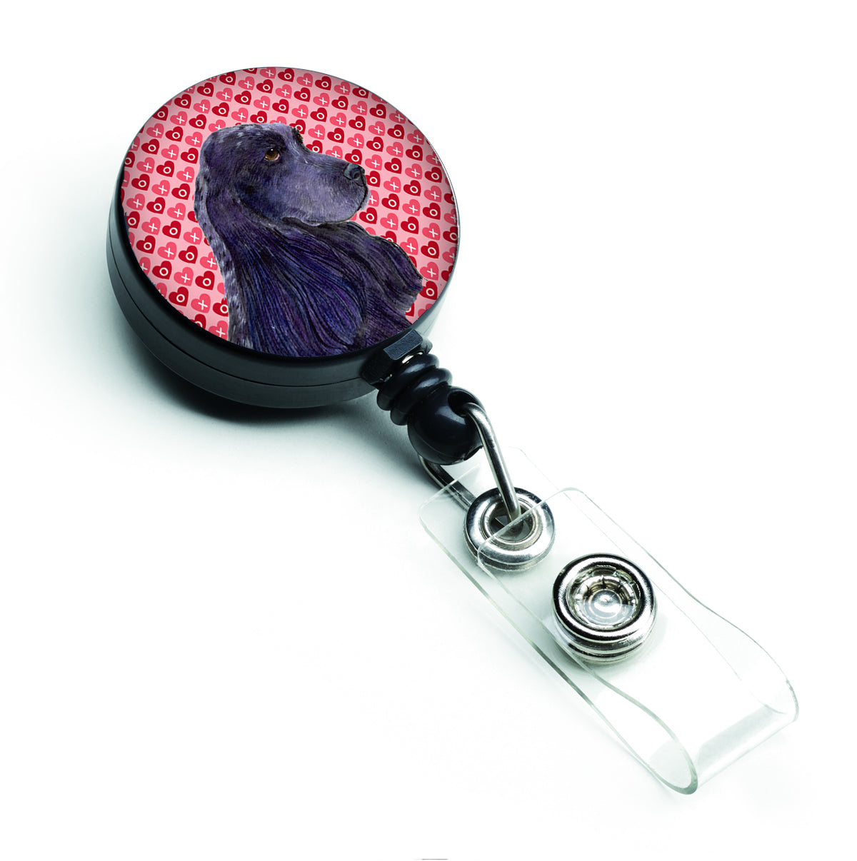 Cocker Spaniel Love  Retractable Badge Reel or ID Holder with Clip.
