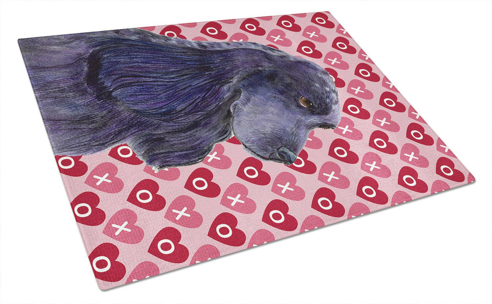 Cocker Spaniel Hearts Love and Valentine's Day Glass Cutting Board Large by Caroline's Treasures