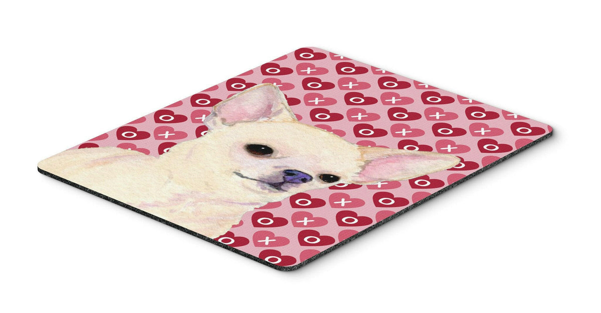 Chihuahua Hearts Love and Valentine&#39;s Day Portrait Mouse Pad, Hot Pad or Trivet by Caroline&#39;s Treasures