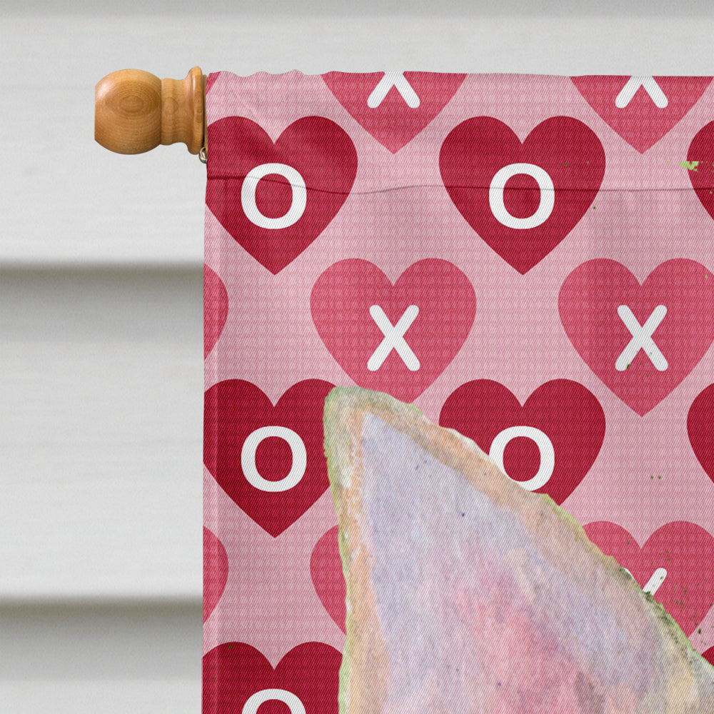 Chihuahua Hearts Love and Valentine's Day Portrait Flag Canvas House Size