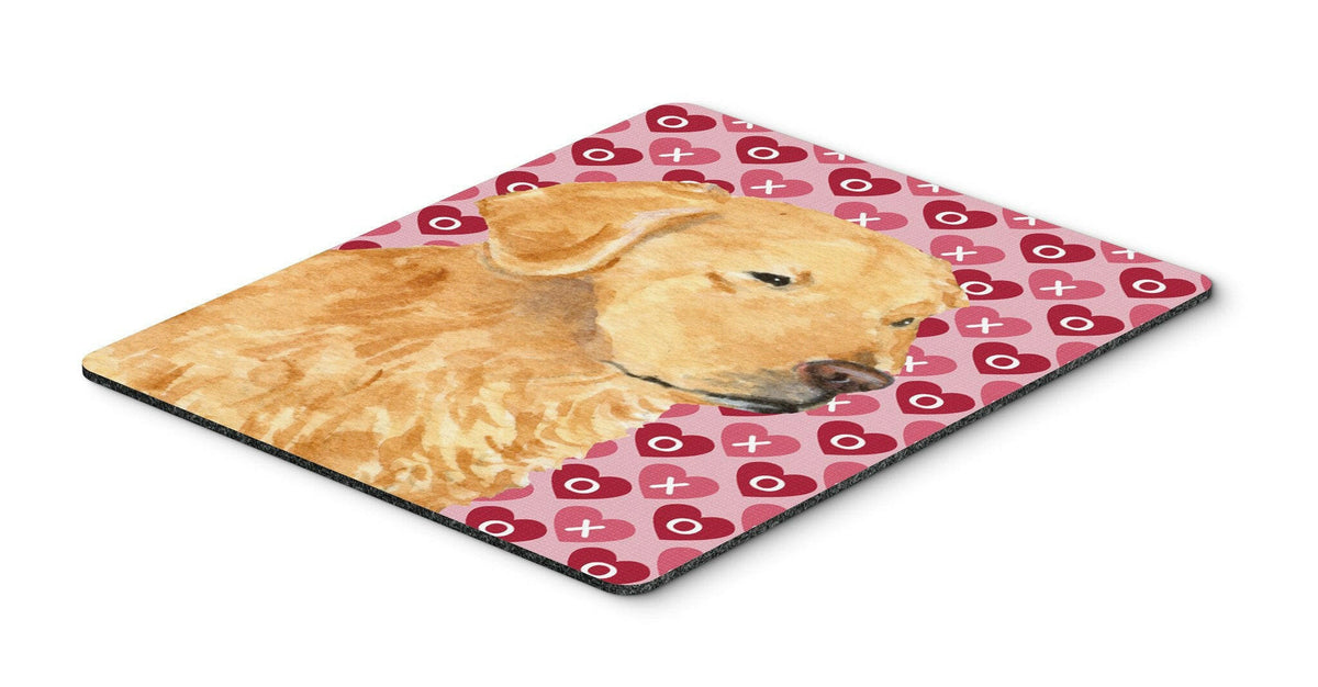 Golden Retriever Hearts Love and Valentine&#39;s Day Mouse Pad, Hot Pad or Trivet by Caroline&#39;s Treasures
