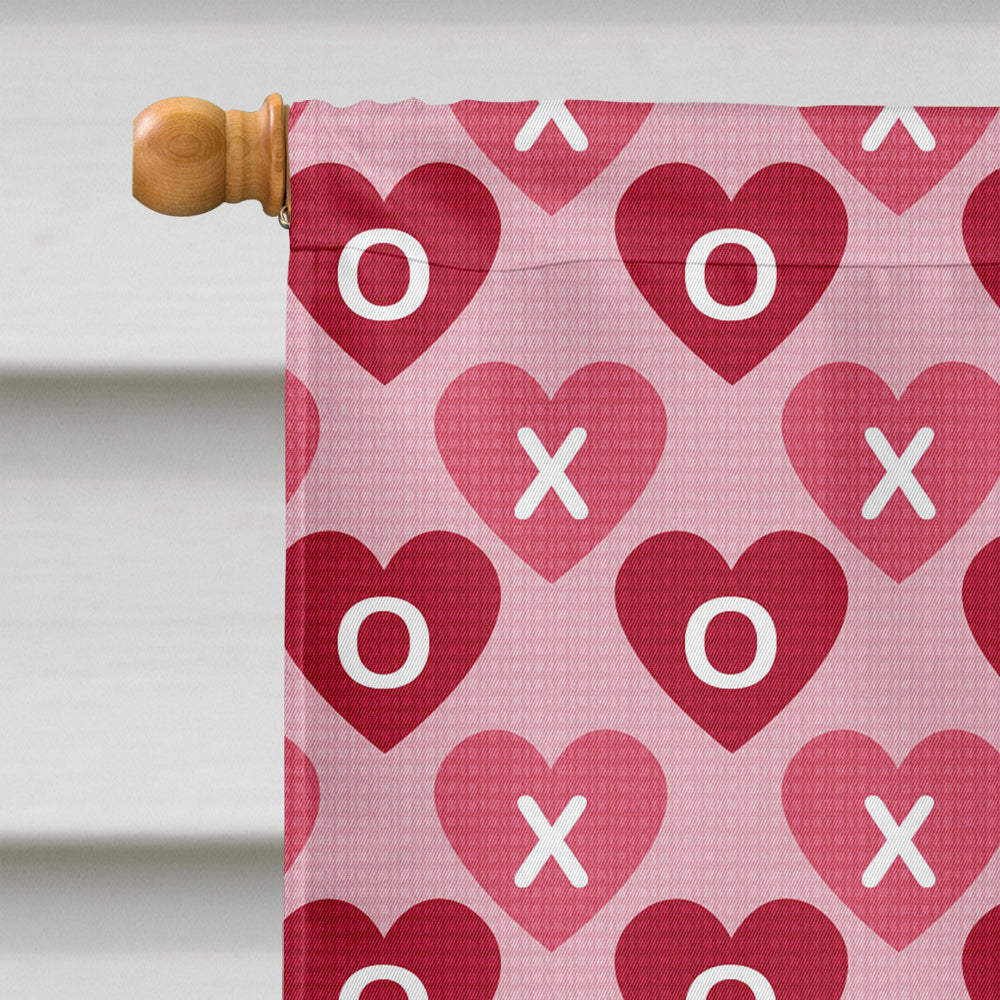 Fox Terrier Hearts Love and Valentine's Day Portrait Flag Canvas House Size
