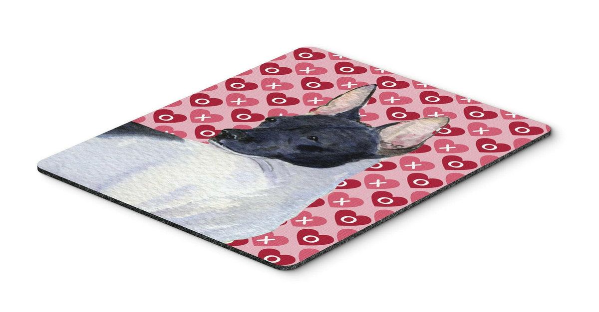Rat Terrier Hearts Love and Valentine&#39;s Day Mouse Pad, Hot Pad or Trivet by Caroline&#39;s Treasures
