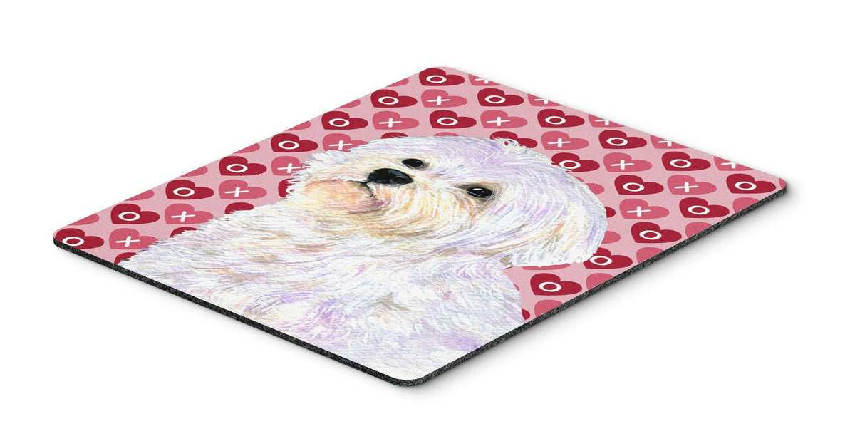 Maltese Hearts Love and Valentine&#39;s Day Portrait Mouse Pad, Hot Pad or Trivet by Caroline&#39;s Treasures