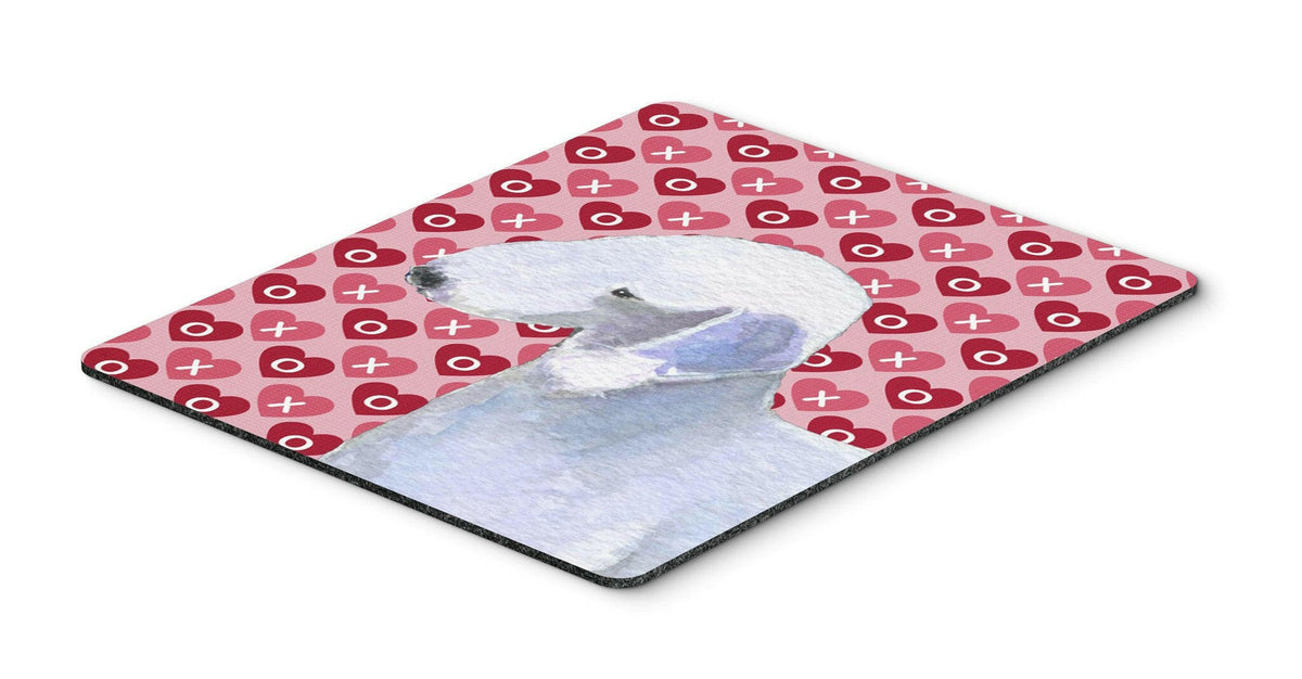 Bedlington Terrier Hearts Love and Valentine&#39;s Day Mouse Pad, Hot Pad or Trivet by Caroline&#39;s Treasures