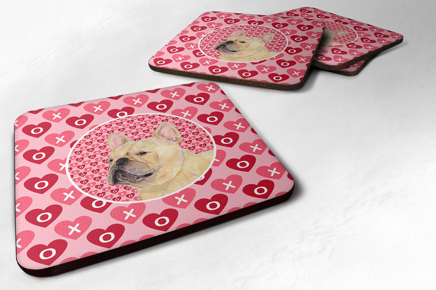 Set of 4 French Bulldog  Foam Coasters - the-store.com