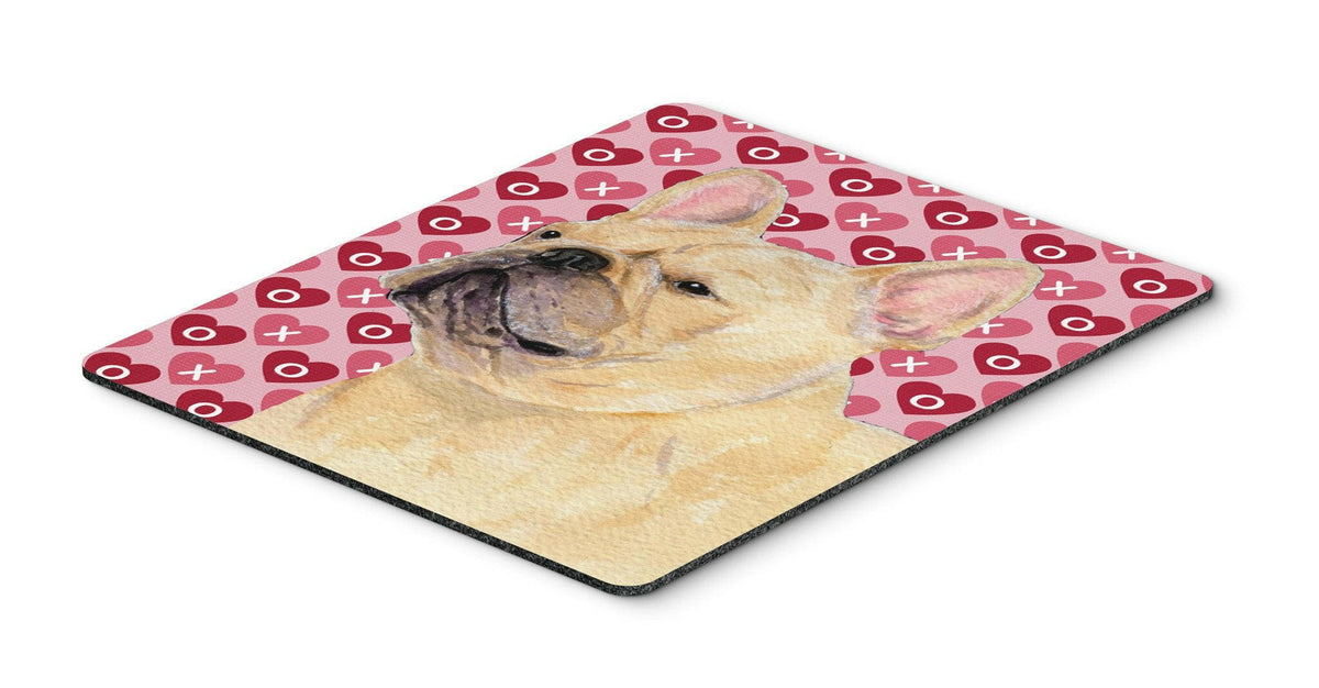 French Bulldog Hearts Love and Valentine&#39;s Day  Mouse Pad, Hot Pad or Trivet by Caroline&#39;s Treasures