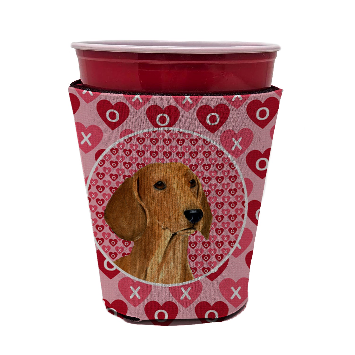 Dachshund  Red Cup Beverage Insulator Hugger  the-store.com.