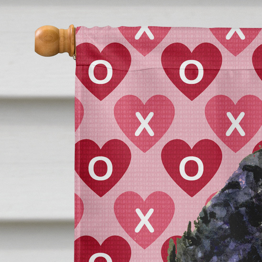 Portuguese Water Dog Hearts Love and Valentine's Day  Flag Canvas House Size  the-store.com.