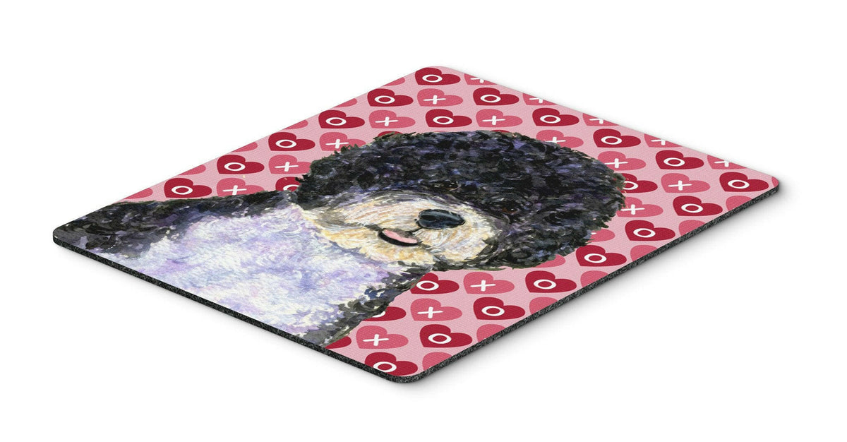 Portuguese Water Dog Hearts Love Valentine&#39;s Day Mouse Pad, Hot Pad or Trivet by Caroline&#39;s Treasures