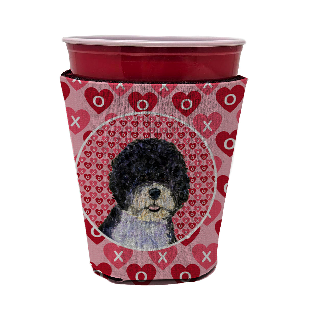 Portuguese Water Dog  Red Cup Beverage Insulator Hugger