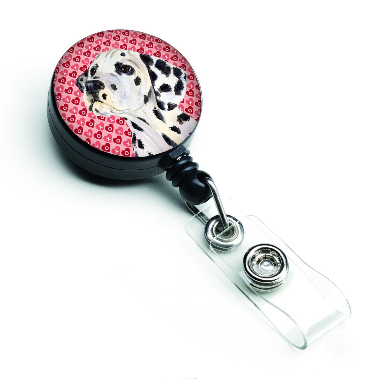 Dalmatian Love Retractable Badge Reel or ID Holder with Clip.