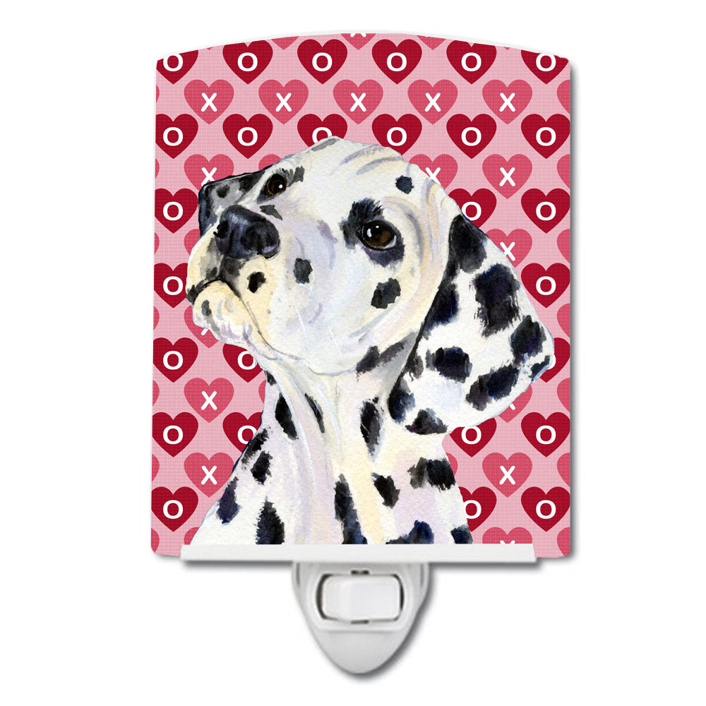 Dalmatian Hearts Love and Valentine&#39;s Day Portrait Ceramic Night Light SS4492CNL - the-store.com