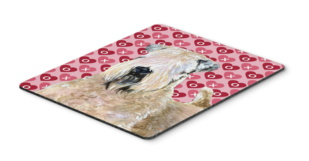 Wheaten Terrier Soft Coated Hearts Love Mouse Pad, Hot Pad or Trivet by Caroline&#39;s Treasures