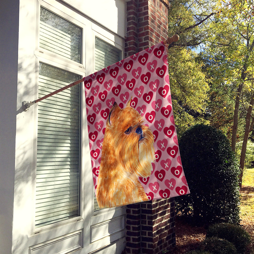 Brussels Griffon Hearts Love and Valentine's Day  Flag Canvas House Size  the-store.com.