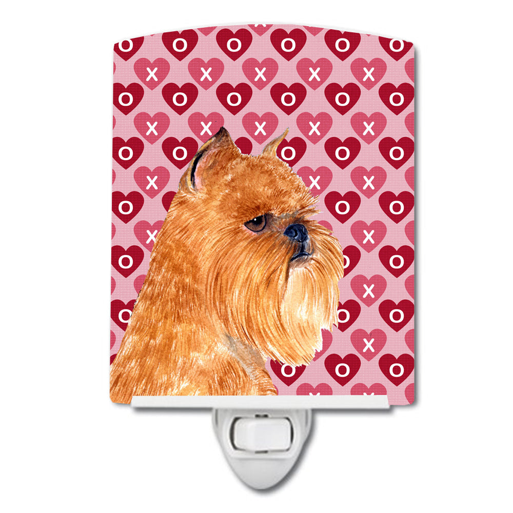 Brussels Griffon Hearts Love and Valentine&#39;s Day Portrait Ceramic Night Light SS4494CNL - the-store.com