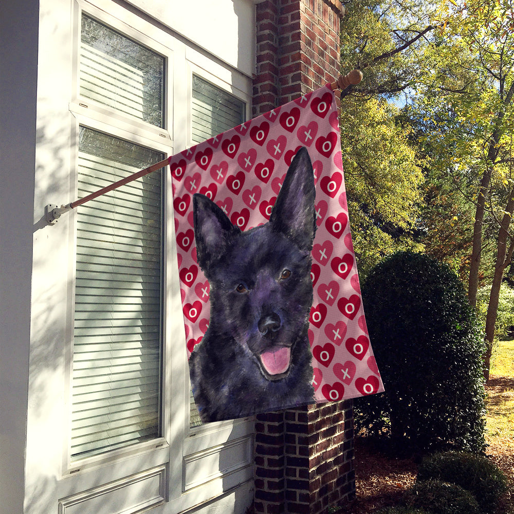 Australian Kelpie Hearts Love and Valentine's Day  Flag Canvas House Size  the-store.com.