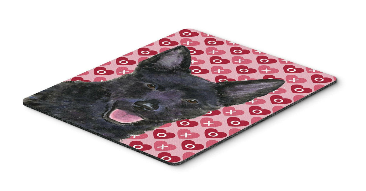 Australian Kelpie Hearts Love and Valentine&#39;s Day Mouse Pad, Hot Pad or Trivet by Caroline&#39;s Treasures