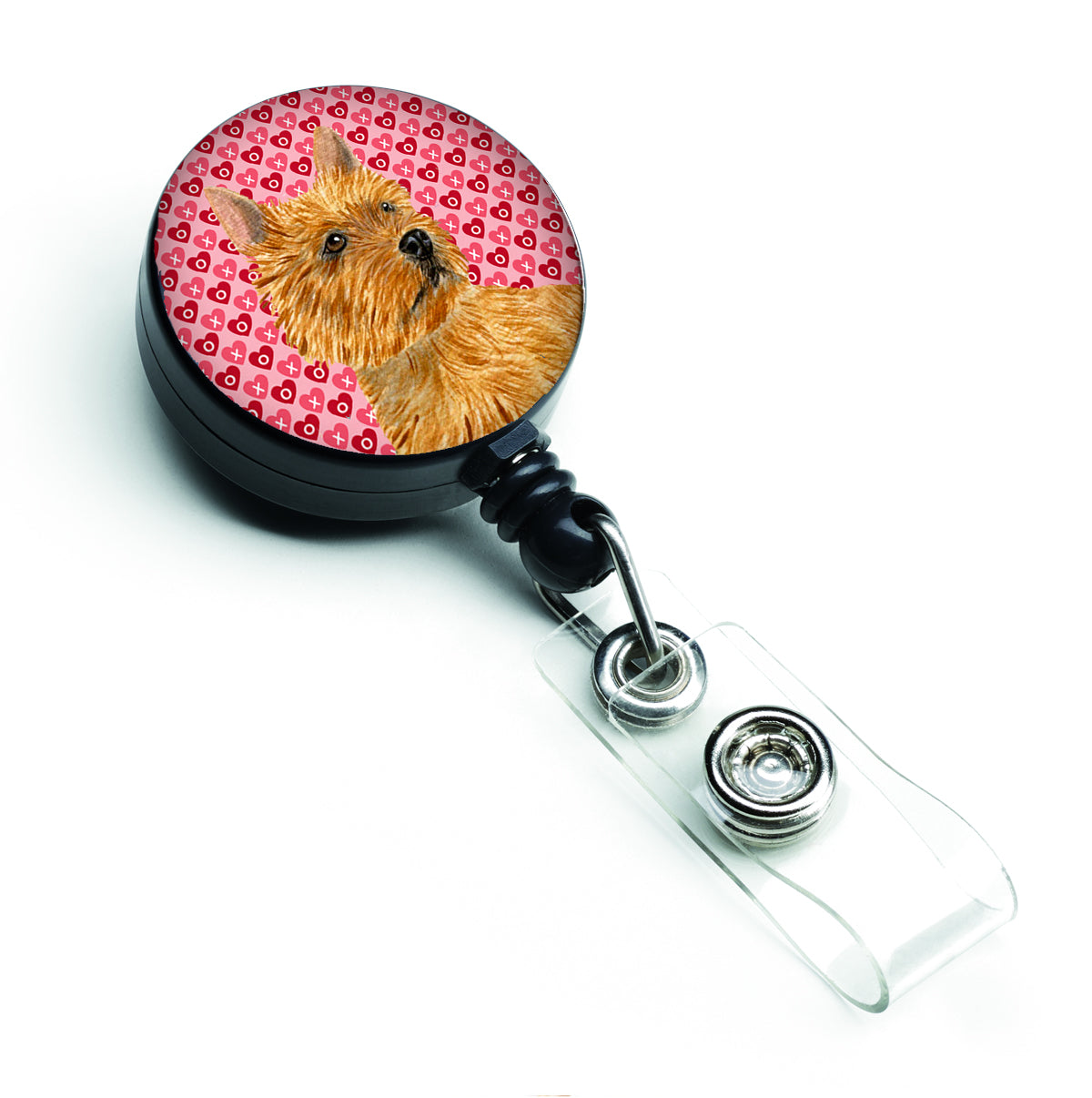 Norwich Terrier Love Retractable Badge Reel or ID Holder with Clip