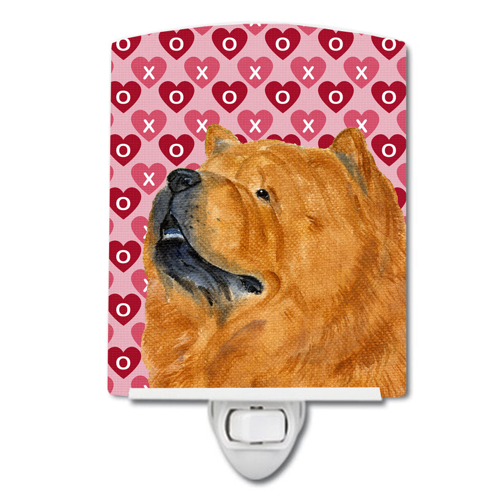 Chow Chow Hearts Love and Valentine&#39;s Day Portrait Ceramic Night Light SS4502CNL - the-store.com