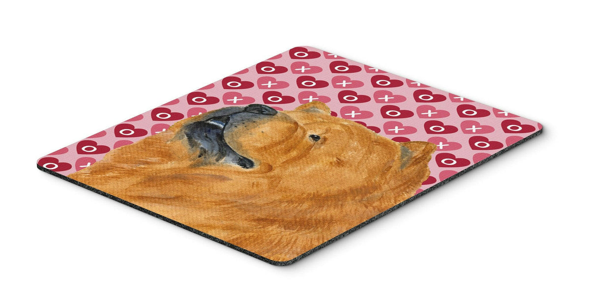 Chow Chow Hearts Love and Valentine&#39;s Day Portrait Mouse Pad, Hot Pad or Trivet by Caroline&#39;s Treasures