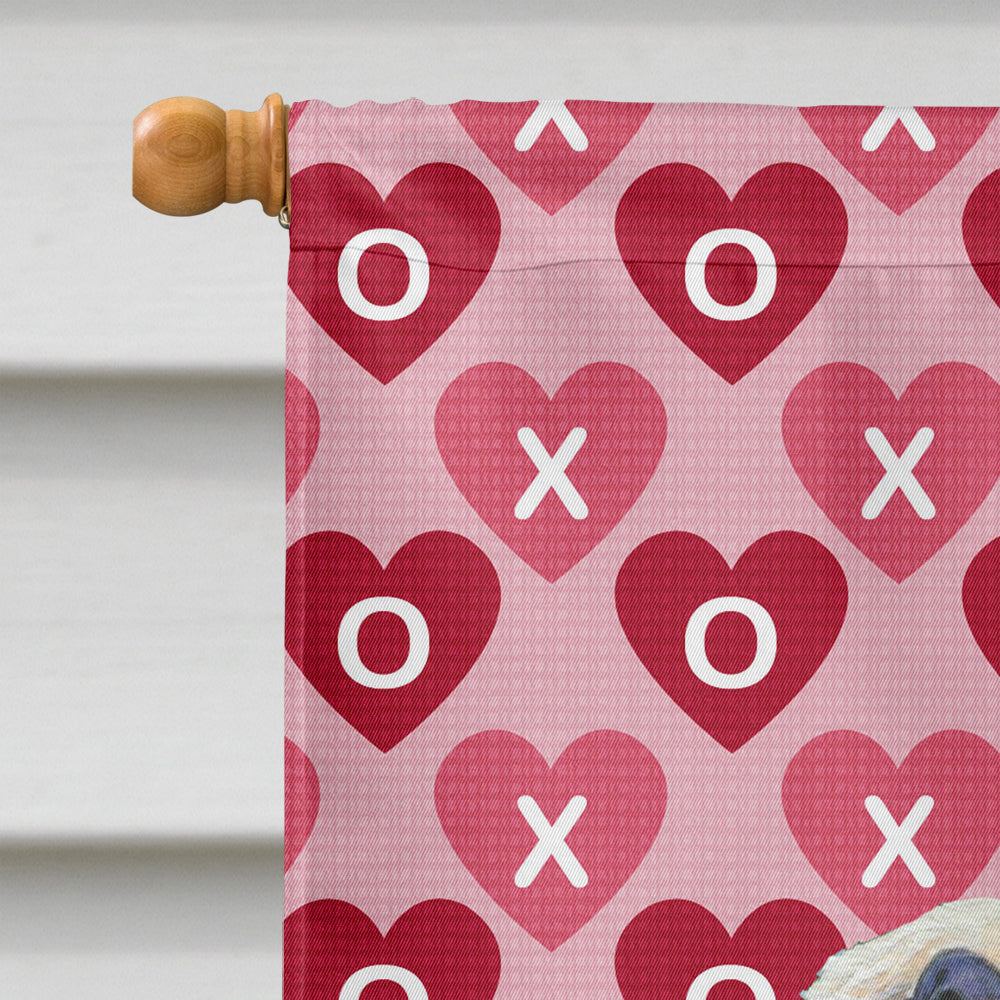 Dandie Dinmont Terrier Hearts Love and Valentine's Day  Flag Canvas House Size  the-store.com.
