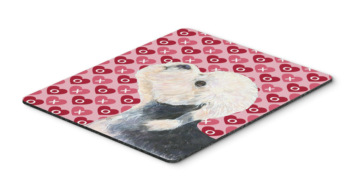 Dandie Dinmont Terrier Hearts Love  Valentine&#39;s Day Mouse Pad, Hot Pad Trivet by Caroline&#39;s Treasures